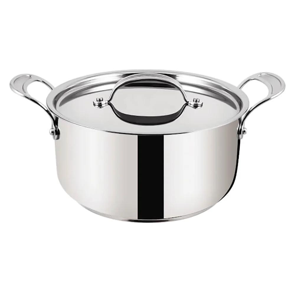 Jamie Oliver by Tefal H8044644 24cm Stainless Steel Non-Stick Stewpot With Lid - 24cm Image 1