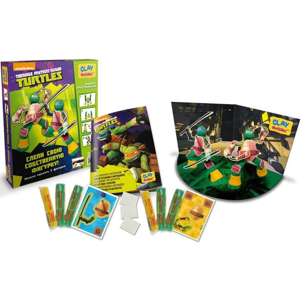 Teenage Mutant Ninja Turtles Clay Buddies Fun Kids Craft Pack Models Art Create Image 1