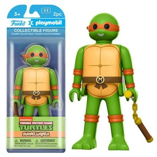 Funko x Playmobil: Teenage Mutant Ninja Turtles - Michelangelo Action Figure Image 1