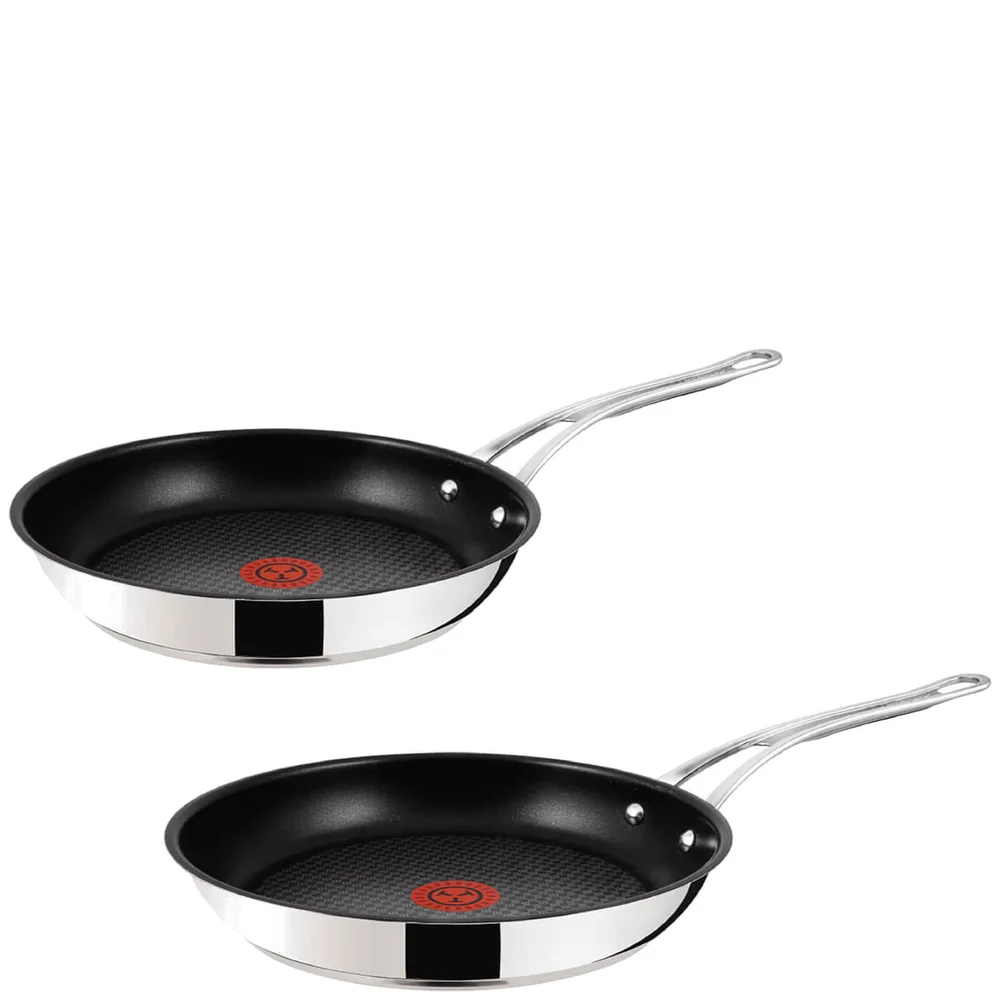 Jamie Oliver by Tefal Stainless Steel Non-Stick 2 Piece Frying Pan Set - 26/30cm Image 1