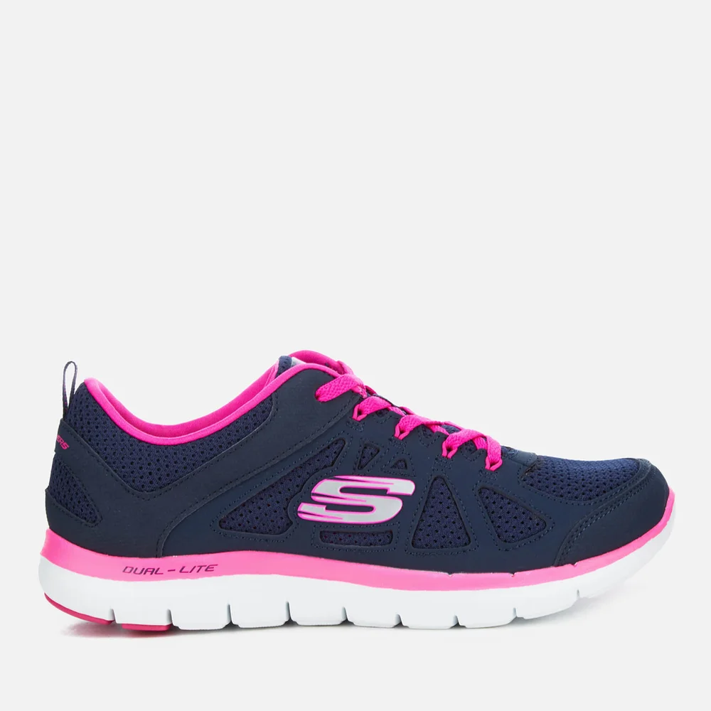 Skechers Women's Flex Appeal 2.0 Simplistic Trainers - Navy/Pink - UK 4 - Blue/Pink Image 1