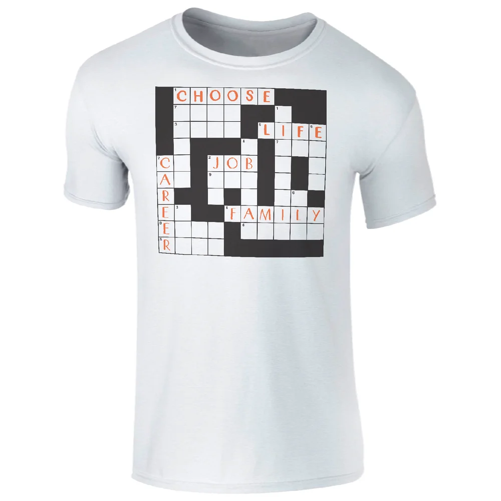 Men's Choose Life Career Job Family Crossword T-Shirt - White - S - White Image 1