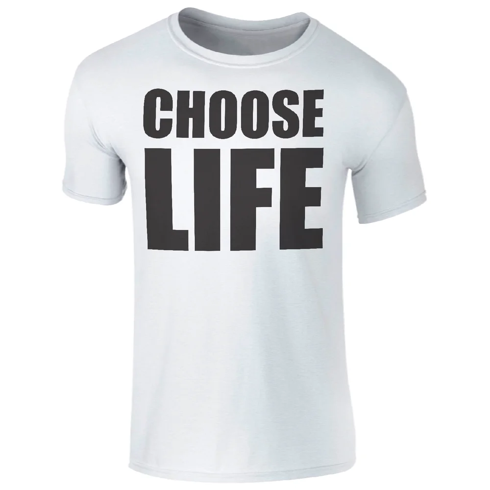 Men's Choose Life Black Logo T-Shirt - White - S - White Image 1