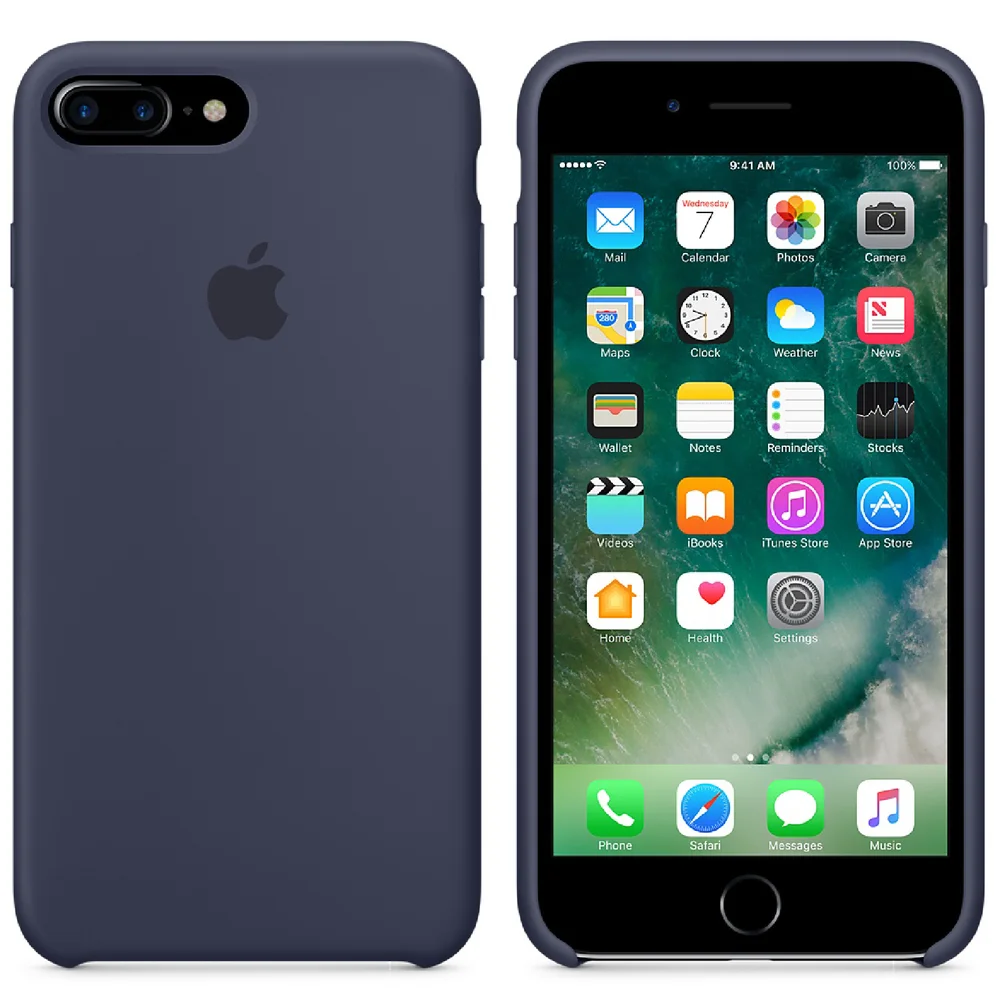 Apple iPhone 7 Plus Silicone Case - Midnight Blue Image 1