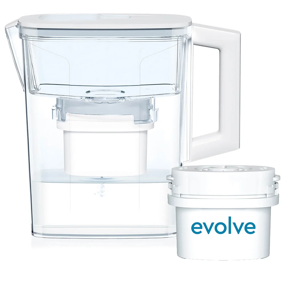 Aqua Optima 2.1L White Compact Water Filter Jug with 30 Day Evolve Filter Cartridge (1 Month Starter Pack) Image 1