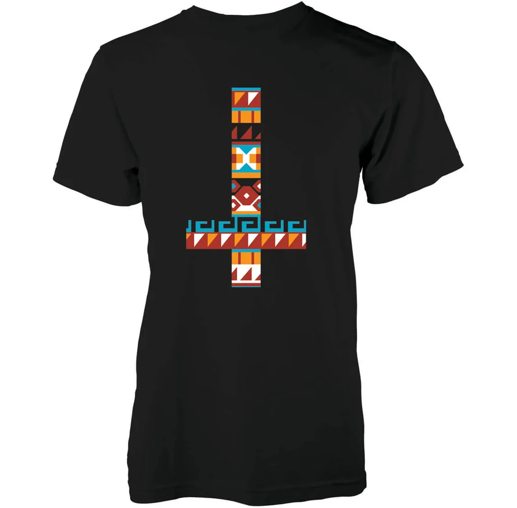 Abandon Ship Men's Aztec Cross T-Shirt - Black - S - Black Image 1