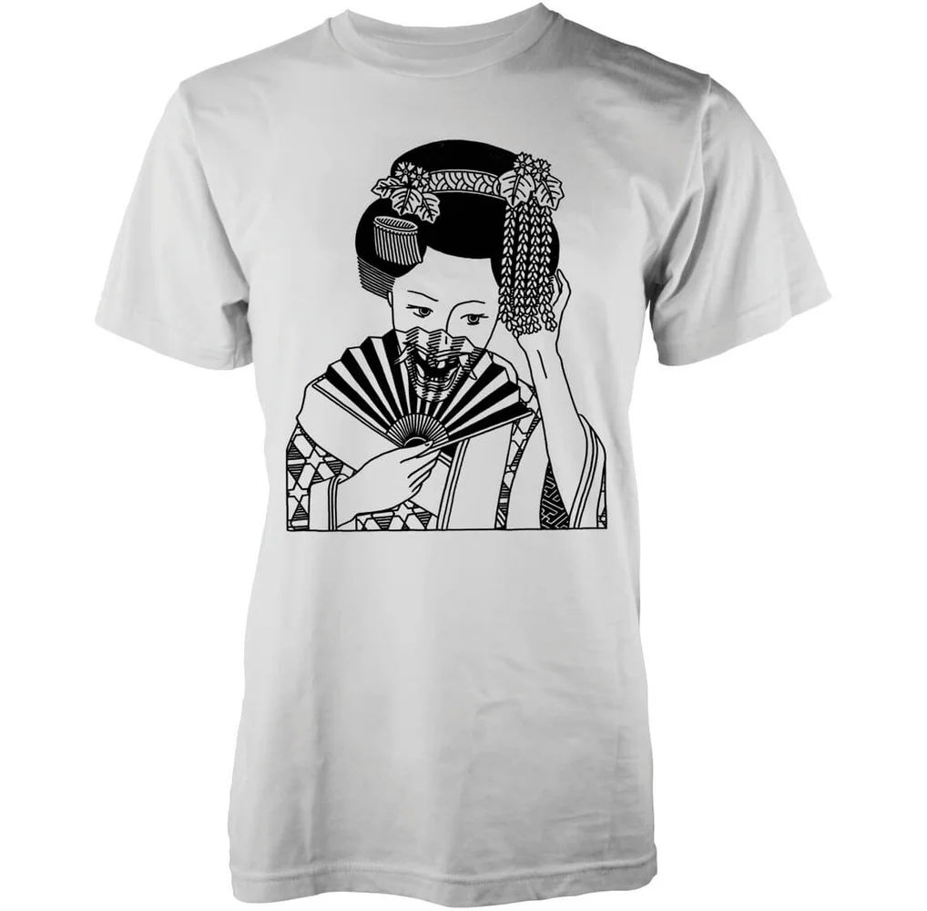 Abandon Ship Men's Skull Geisha T-Shirt - White - S - White Image 1