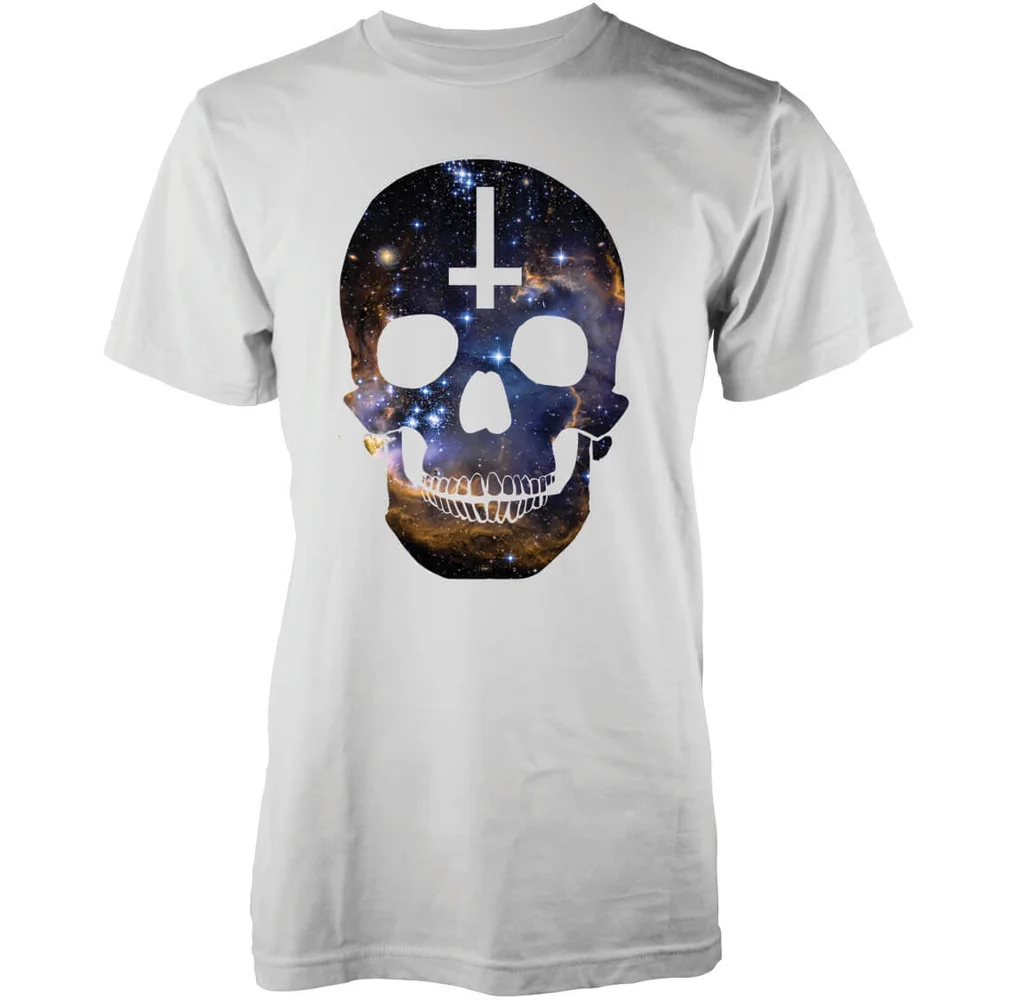 Abandon Ship Men's Galaxy Skull T-Shirt - White - S - White Image 1