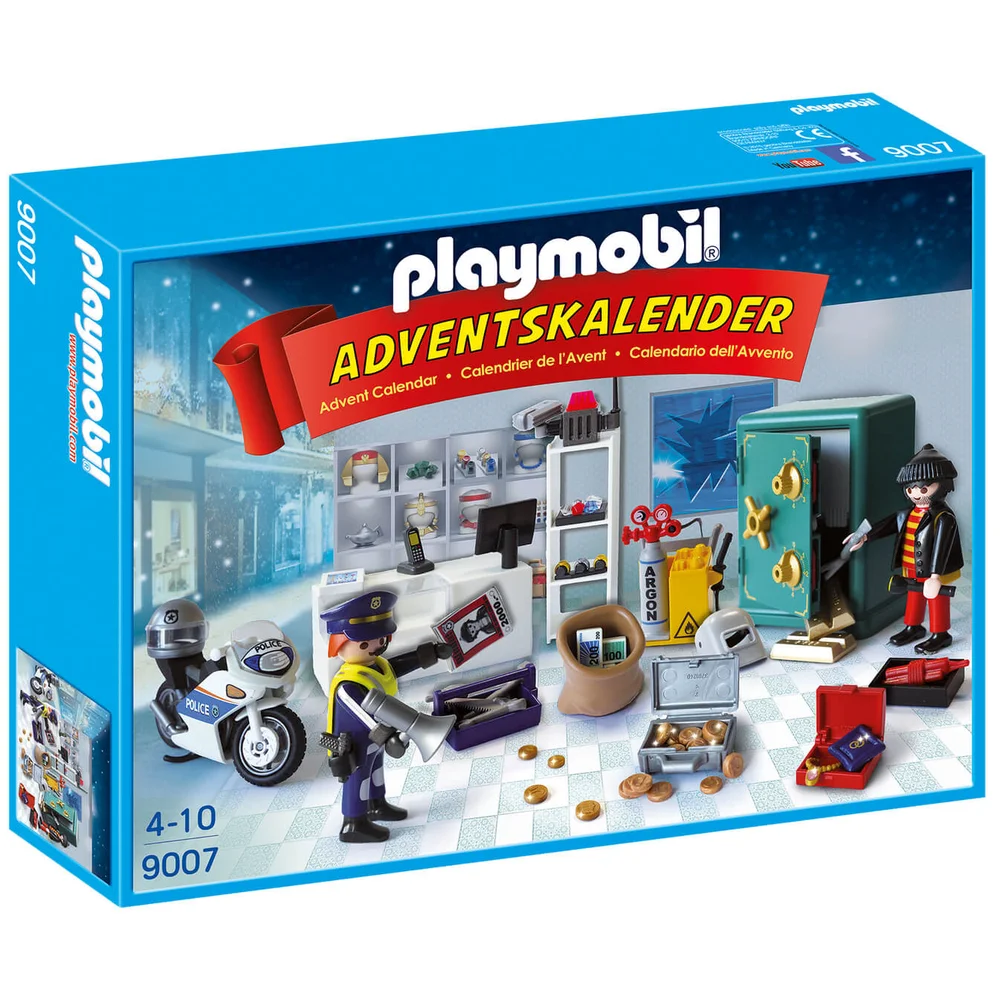 Playmobil Jewel Thief Police Operation Advent Calendar with Working Safe and Money Box Function (9007) Image 1