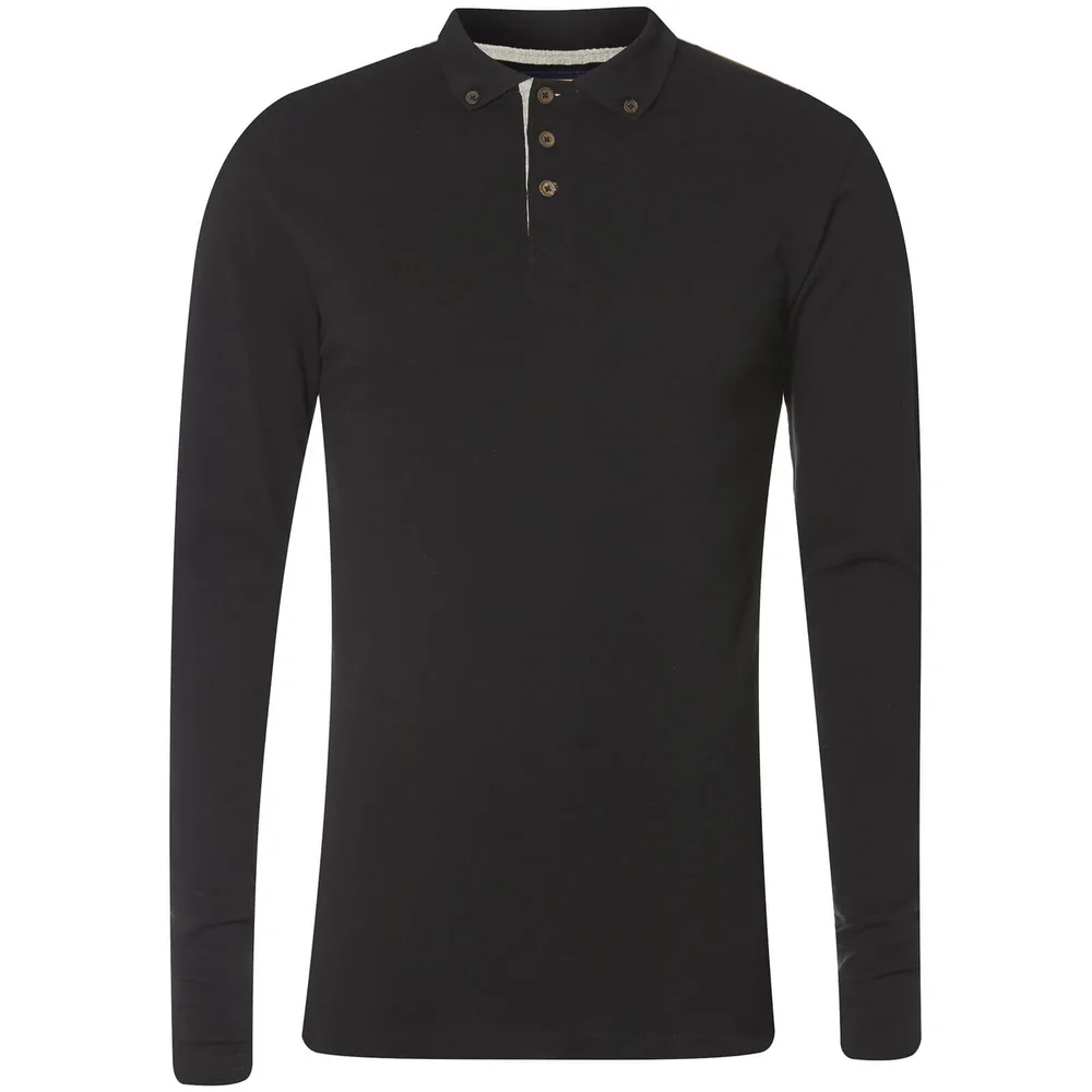 Advocate Men's Ralling Long Sleeve Polo Shirt - Black - S - Black Image 1