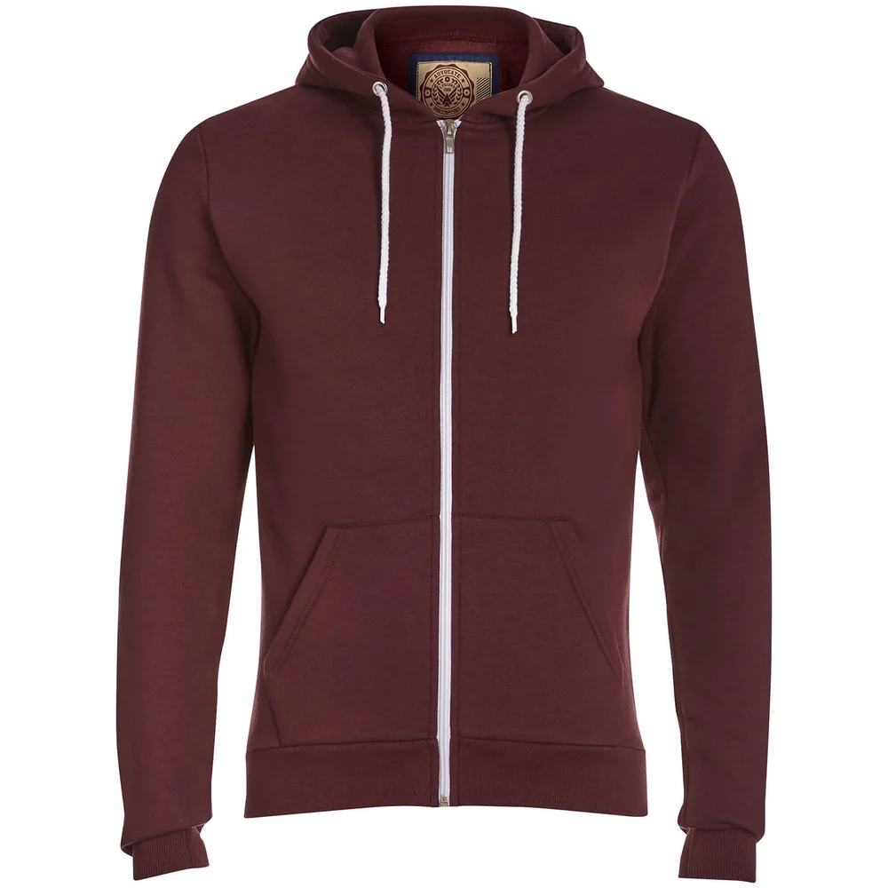 Advocate Men's Berkley Zip Through Hoody - Burgundy - S - Burgundy Image 1