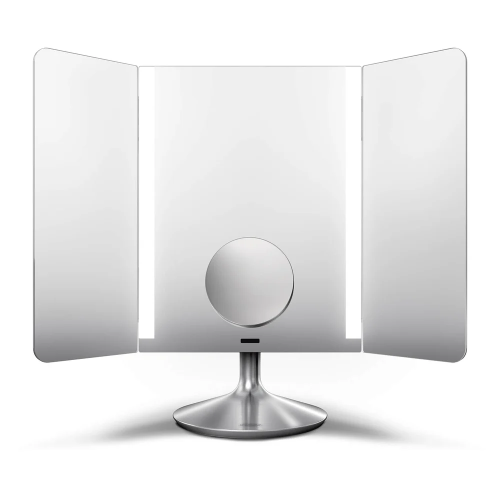 simplehuman Wide-View Rechargeable App-Enabled Stainless Steel Sensor Mirror Image 1