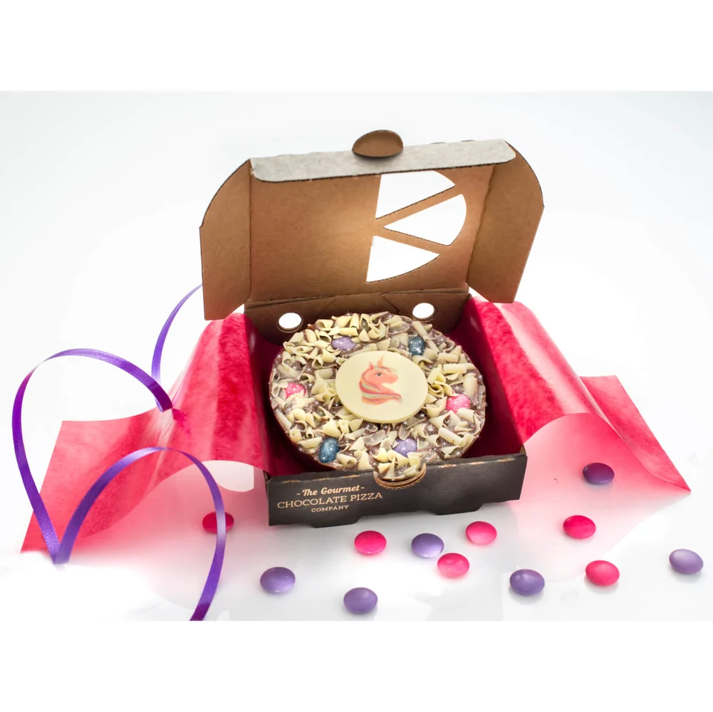 The Gourmet Chocolate Pizza Magical Unicorn 4 Inch Pizza Image 1