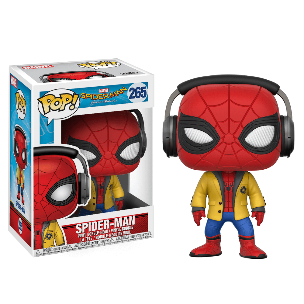 Spider-man Homecoming Spiderman with Headphones Pop! Vinyl Figure Image 1