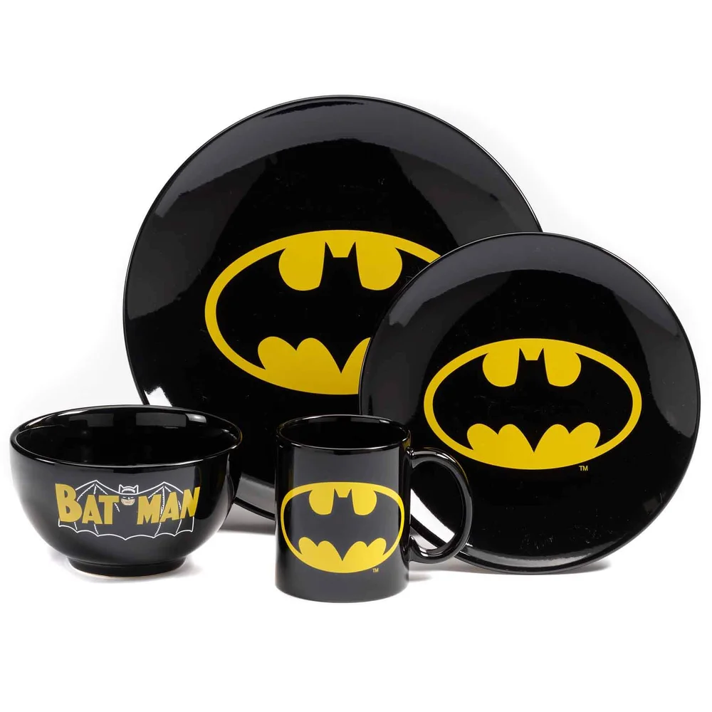 DC Comics Batman 4 Piece Dinner Set Image 1