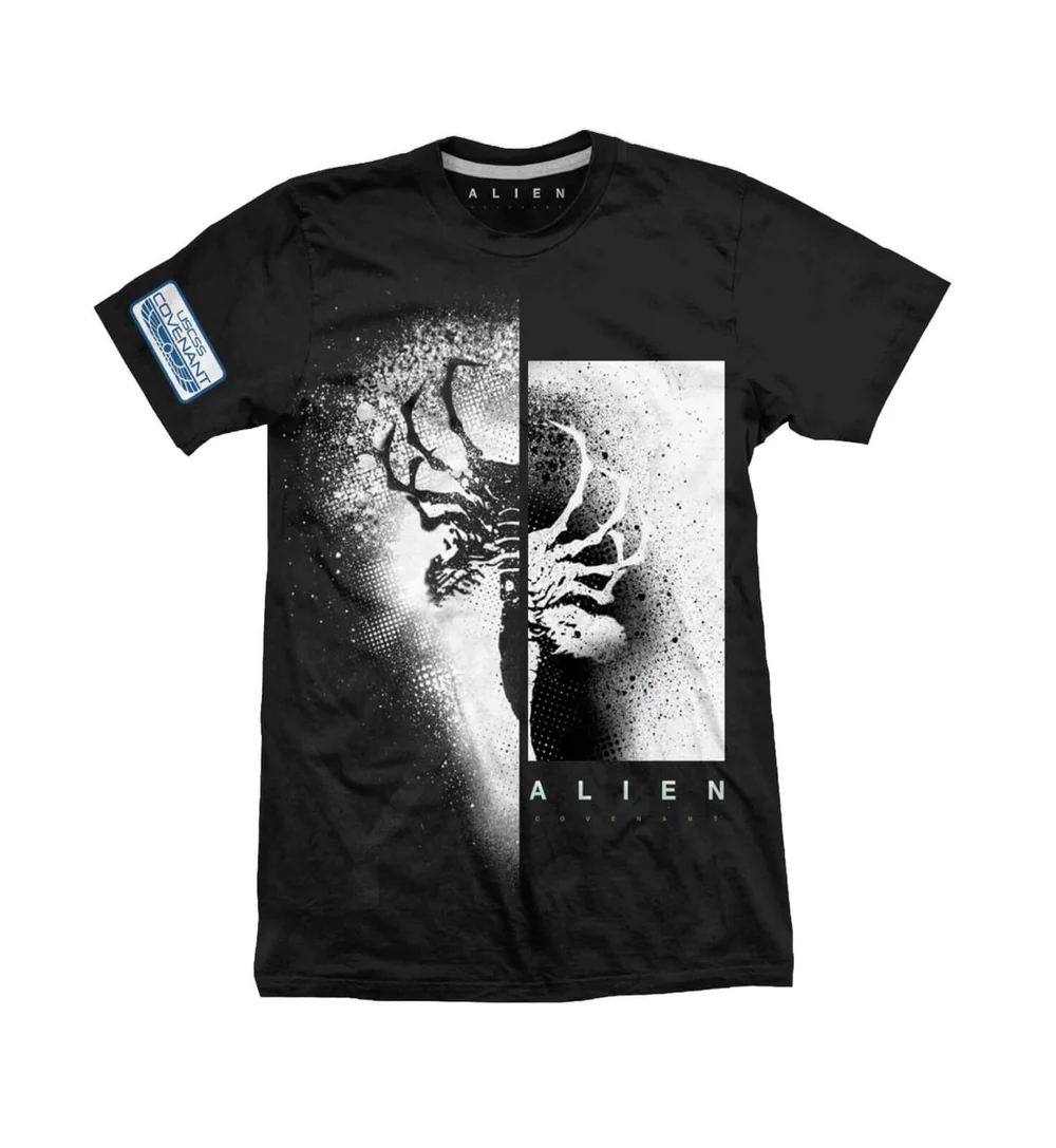 Alien Covenant X-Ray Split Men's Black T-Shirt - S - Black Image 1