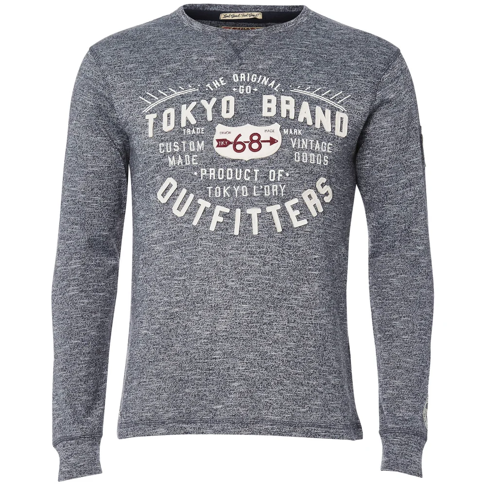 Tokyo Laundry Men's Timperley Jersey Long Sleeve Top - Dark Navy - S - Blue Image 1