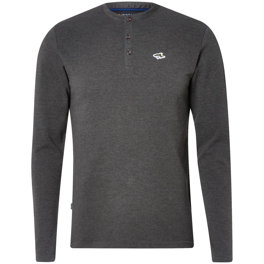 Le Shark Men's Highbury Buttondown Long Sleeve Top - Charcoal Marl - S - Grey Image 1