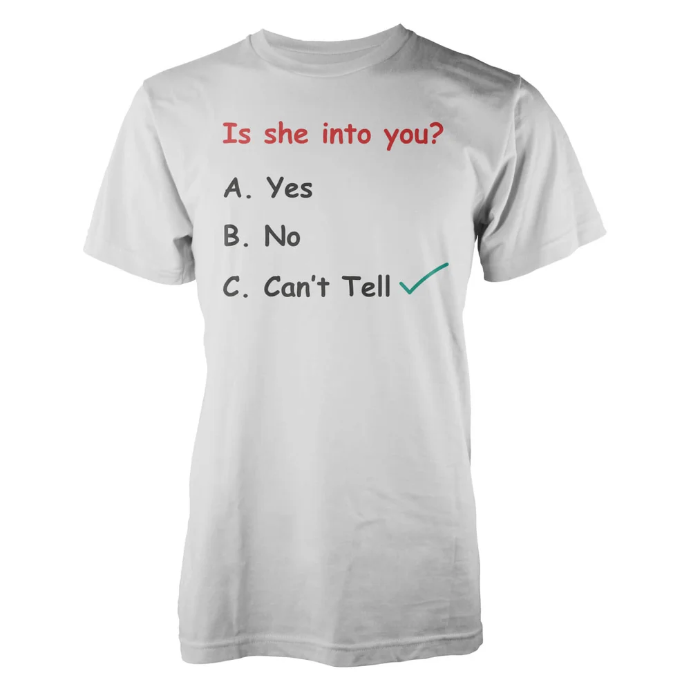 Casually Explained Is She Into You? White T-Shirt - YL - White Image 1