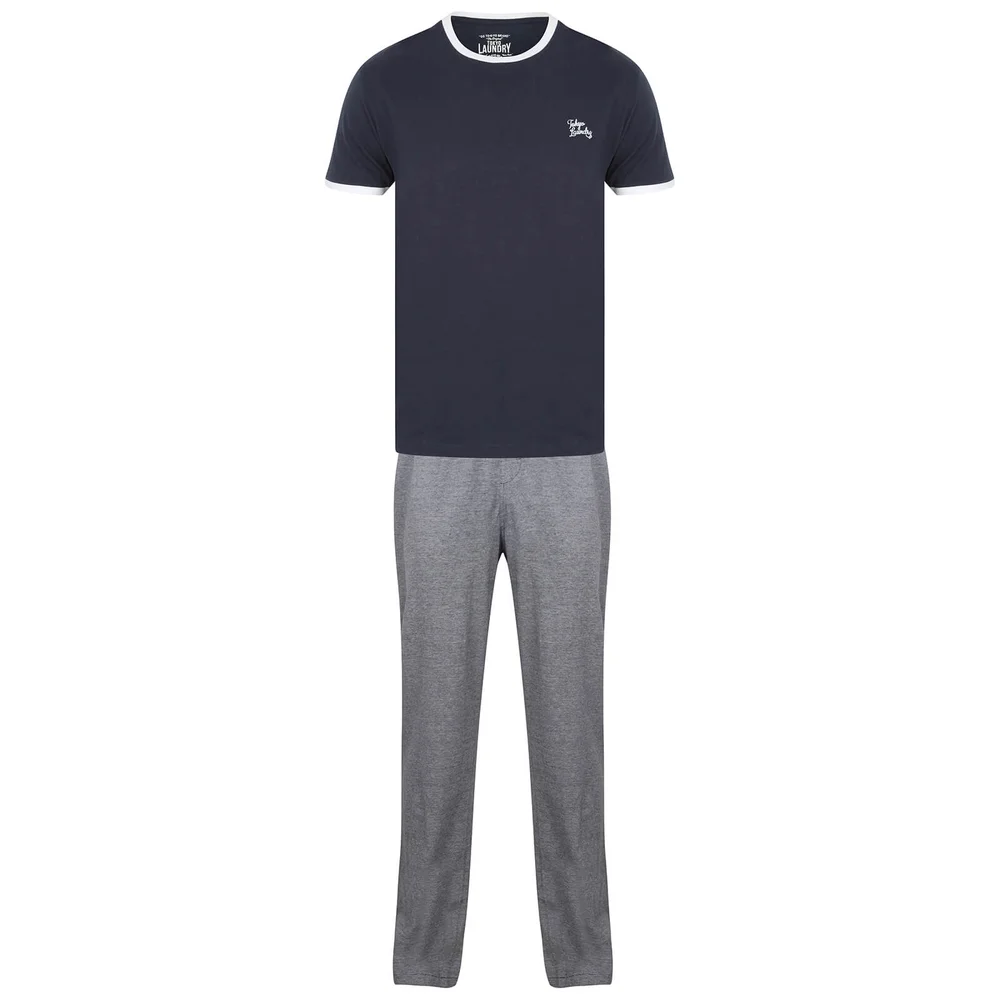 Tokyo Laundry Men's Ivor Pyjama Set - Midnight Blue - S - Blue Image 1