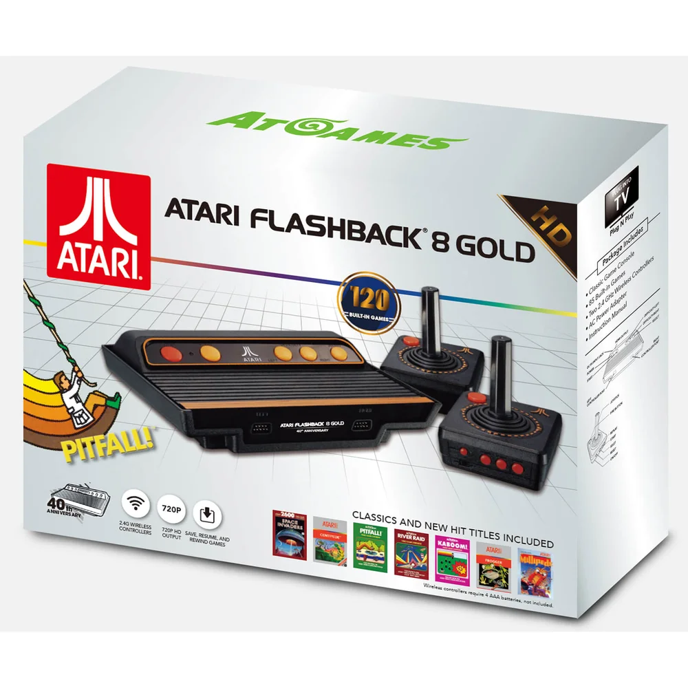 ATARI FlashBack 8 Gold HD With Wireless Controllers Image 1
