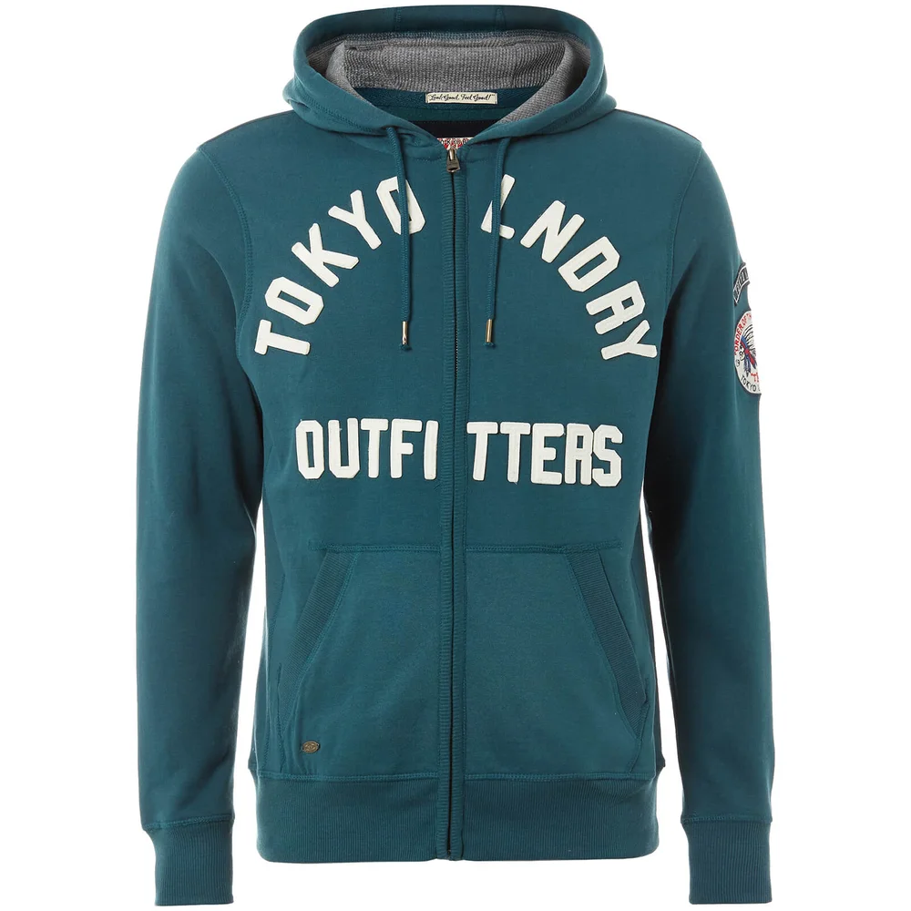 Tokyo Laundry Men's Mount Chippewa Zip Through Hoody - Tokyo Teal - S - Green Image 1