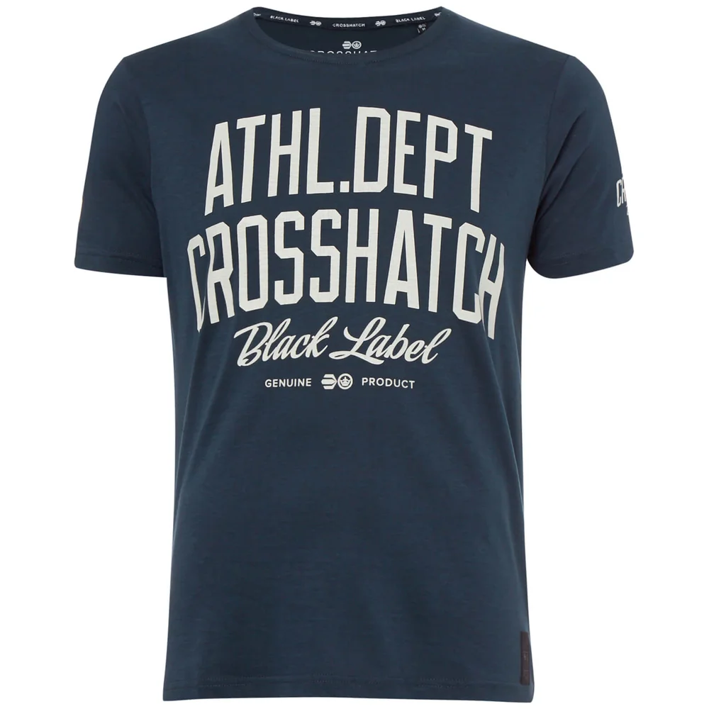 Crosshatch Men's Truman T-Shirt - Mood Indigo Marl - S - Navy Image 1