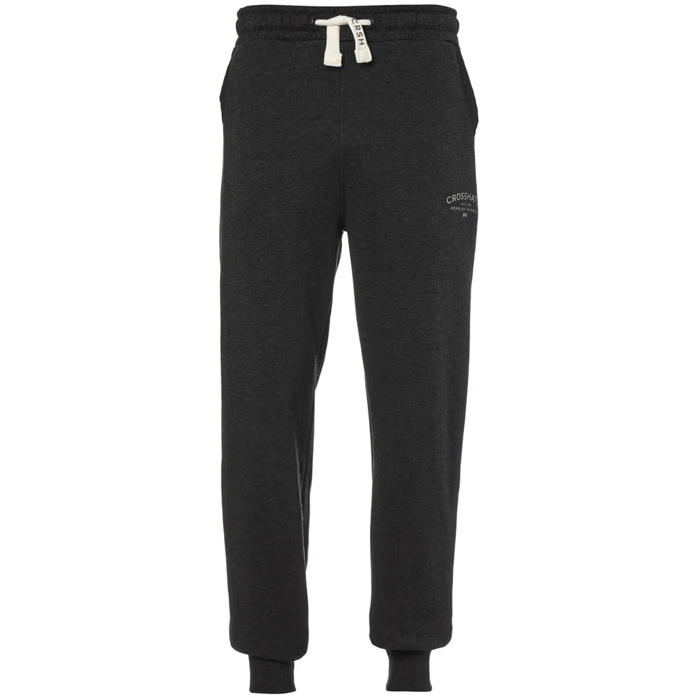 Crosshatch Men's Leeroy Sweatpants - Charcoal Marl - S - Grey Image 1