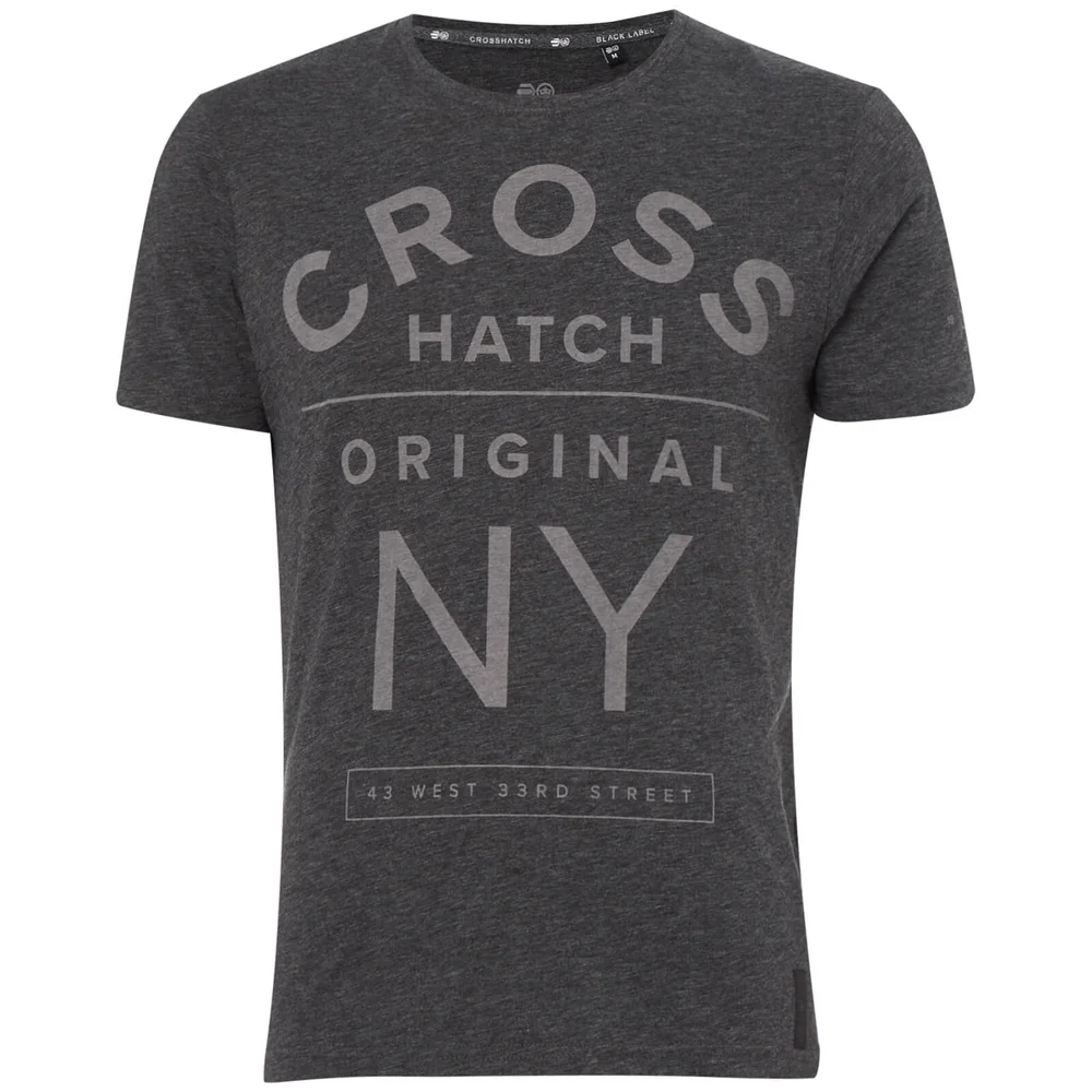 Crosshatch Men's Laramie T-Shirt - Charcoal Marl - S - Grey Image 1