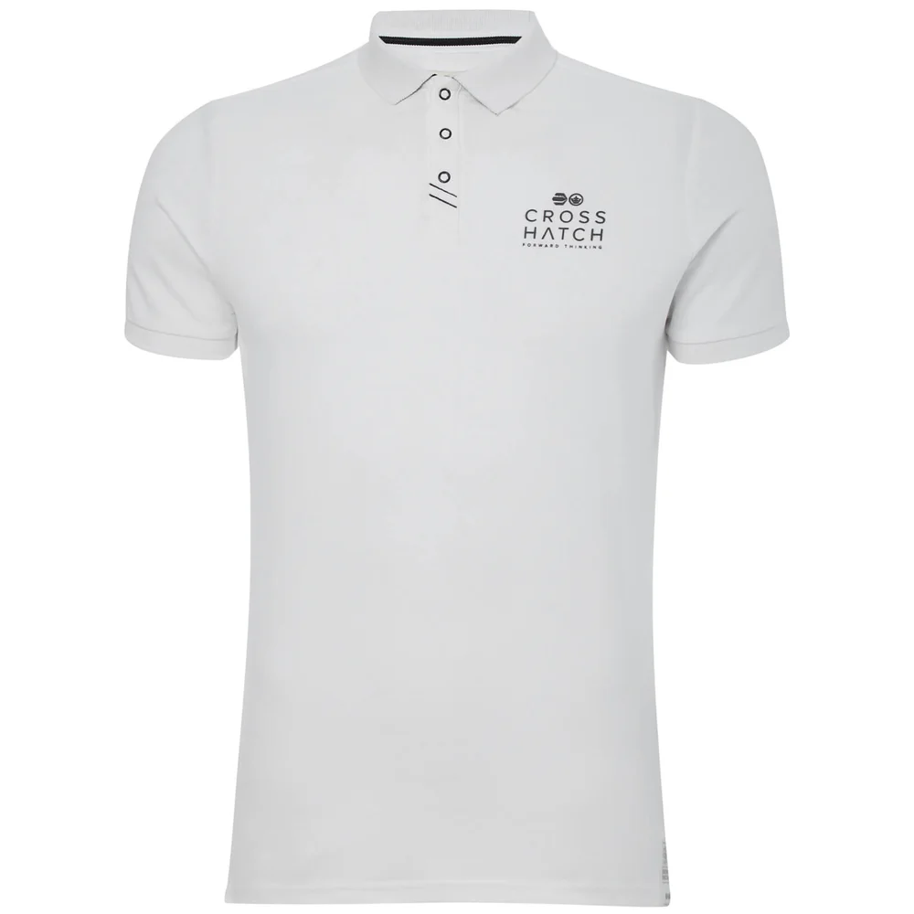 Crosshatch Men's Princeton Polo Shirt - White - S - White Image 1