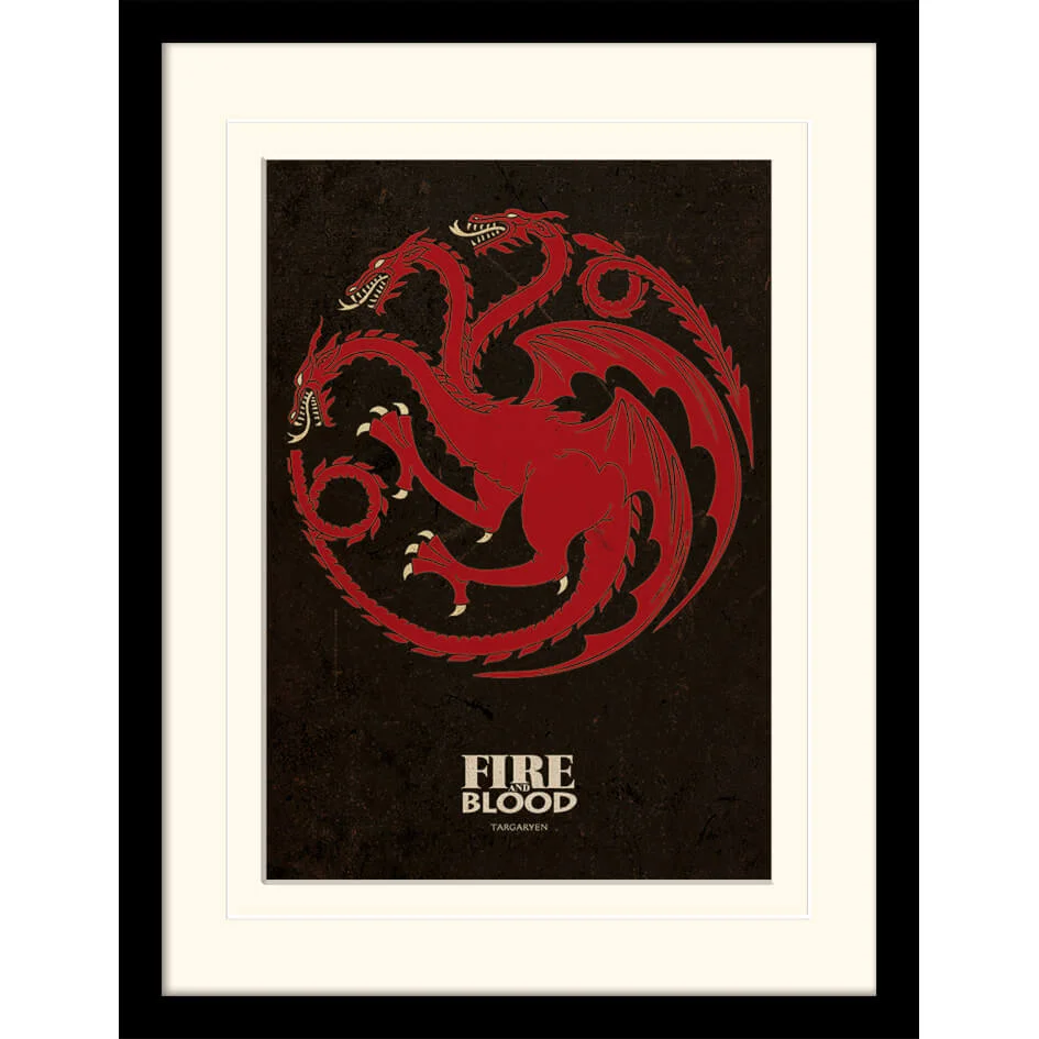 Game of Thrones Targaryen Mounted 30 x 40cm Print Image 1