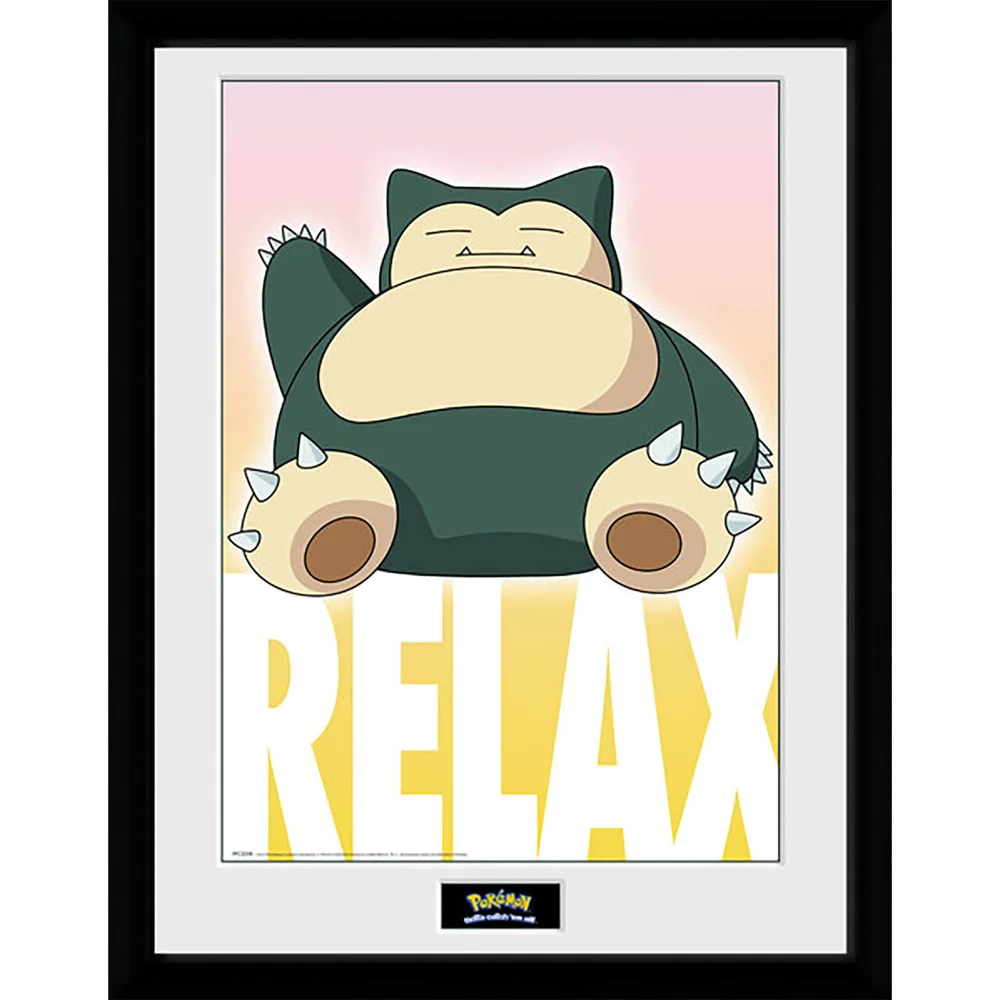 Pokémon Snorlax - 16 x 12 Inches Framed Photograph Image 1