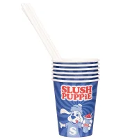 Slush Puppie Paper Cups & Straws (Set of 20) - undefined undefined