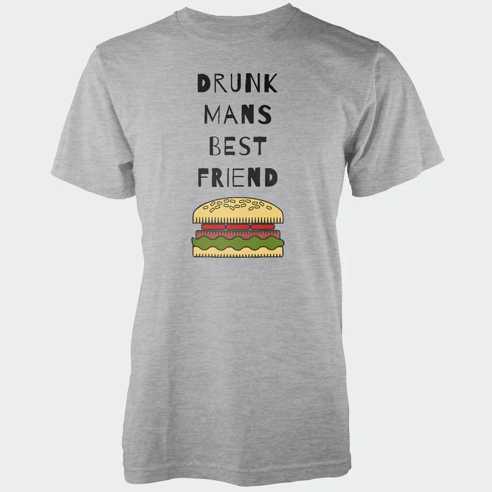 Drunk Man's Best Friend T-Shirt - S - Grey Image 1