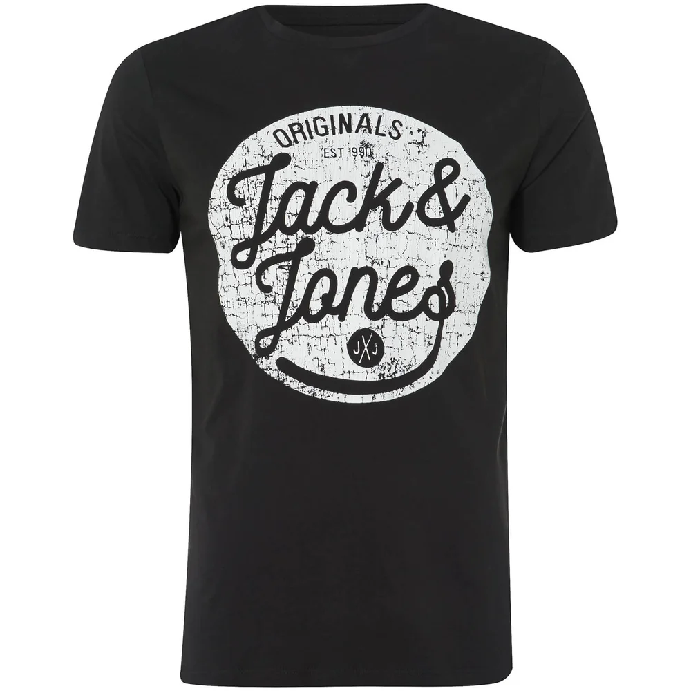 Jack & Jones Originals Men's Stood T-Shirt - Tap Shoe - S - Black Image 1