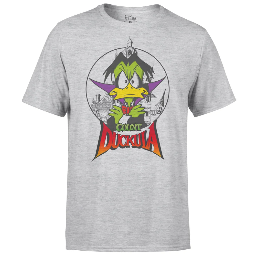 Count Duckula Castle Grey T-Shirt - S - Light Grey Image 1