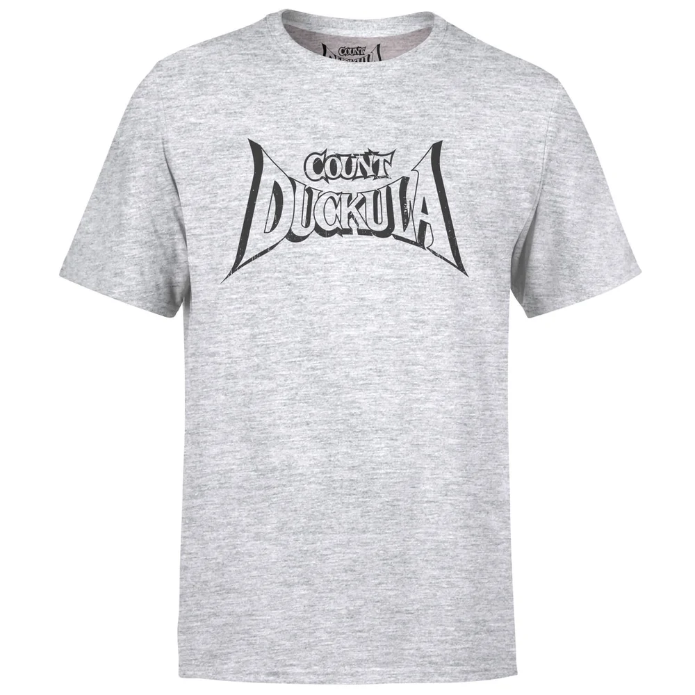 Count Duckula Logo Grey T-Shirt - S - Light Grey Image 1