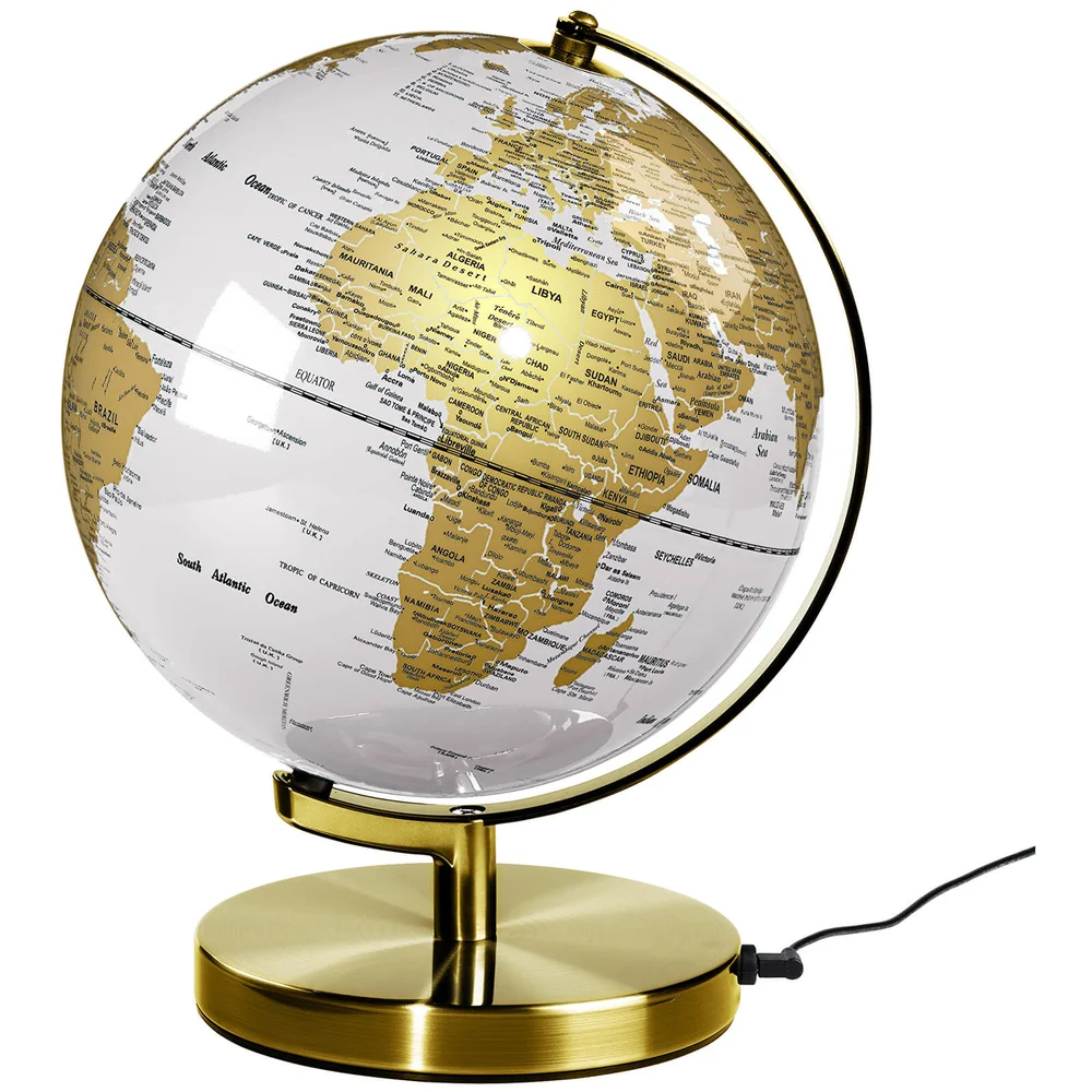 Wild Wood 10 Inch Globe Light - Metallic Brass/Arctic White Image 1