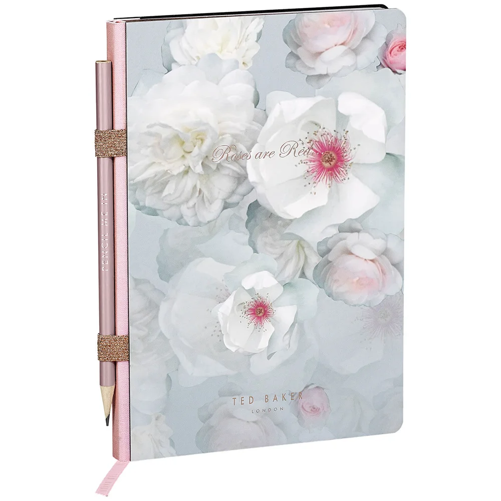 Ted Baker A5 Chelsea Border Notebook with Pencil Image 1