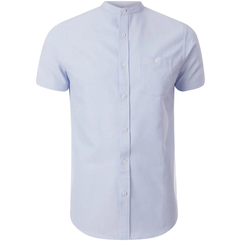 Brave Soul Men's Tribune Short Sleeve Shirt - Light Blue - S - Blue Image 1