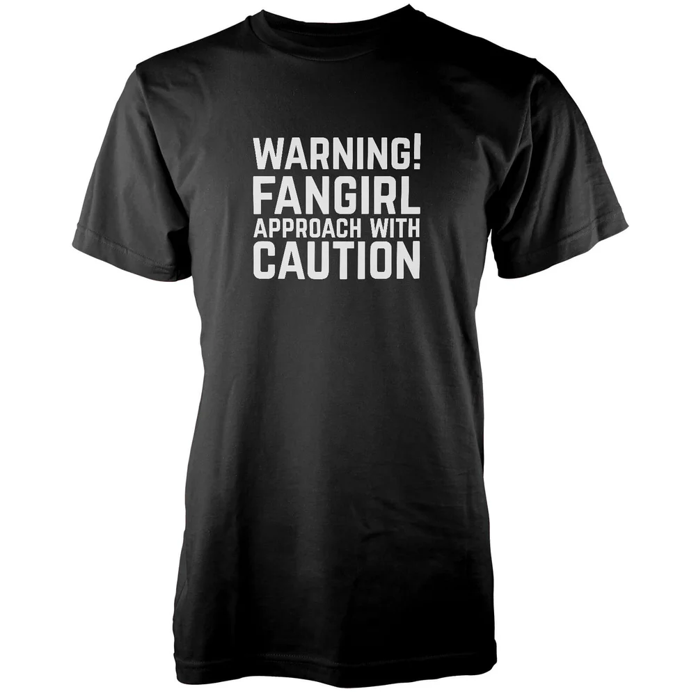 Warning! Fangirl Approach With Caution Black T-Shirt - S Image 1