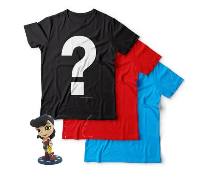 Epic Mystery Geek T-Shirts 3 Pack + Free Wonder Woman Figurine - M Image 1
