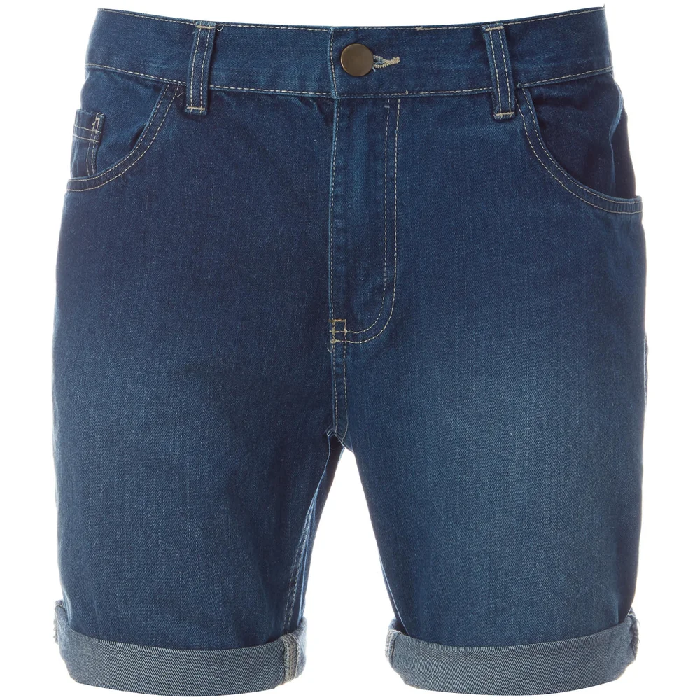 Brave Soul Men's Uganda Denim Shorts - Mid Wash - S Image 1
