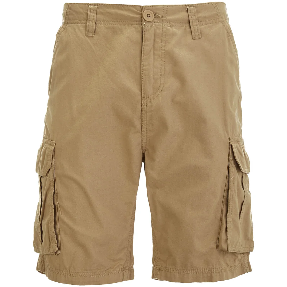 Brave Soul Men's Riverwood Cargo Shorts - Stone - S Image 1