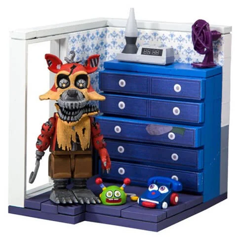 McFarlane Five Nights At Freddy's Dresser And Door With Nightmare Foxy Small Action Figure Set Image 1