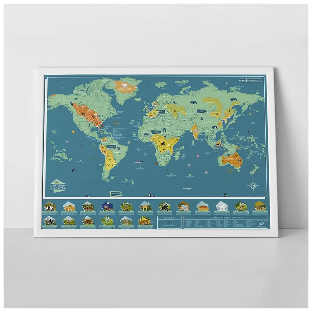 Scratch Map - Wild World Animal Edition Image 1
