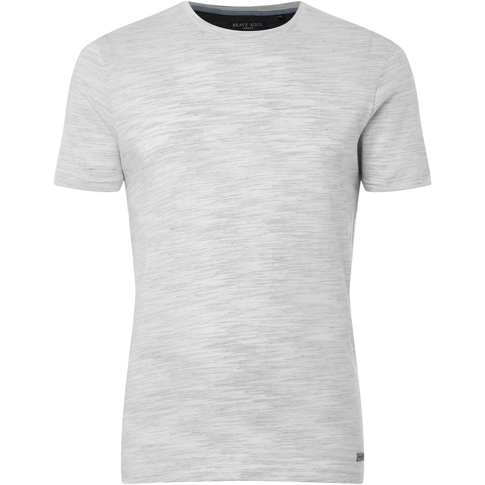 Brave Soul Men's Almus T-Shirt - Ecru - S - Stone Image 1
