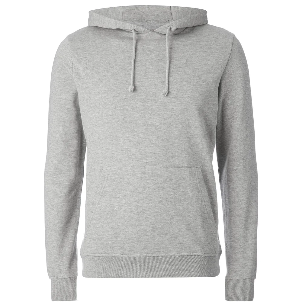 Brave Soul Men's Clarence Hoody - Light Grey Marl - S - Grey Image 1