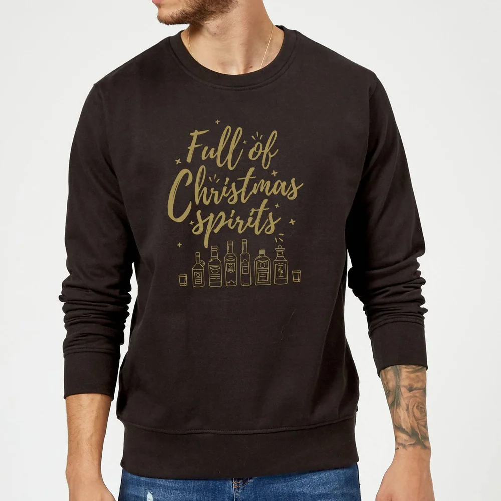 Full Of Christmas Spirits Sweatshirt - Black - S Image 1