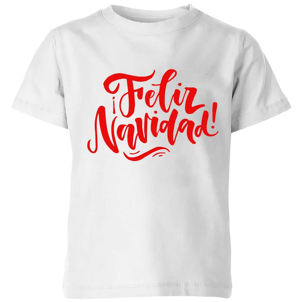 Feliz Navidad Kids' T-Shirt - White - 3-4 Years - White Image 1